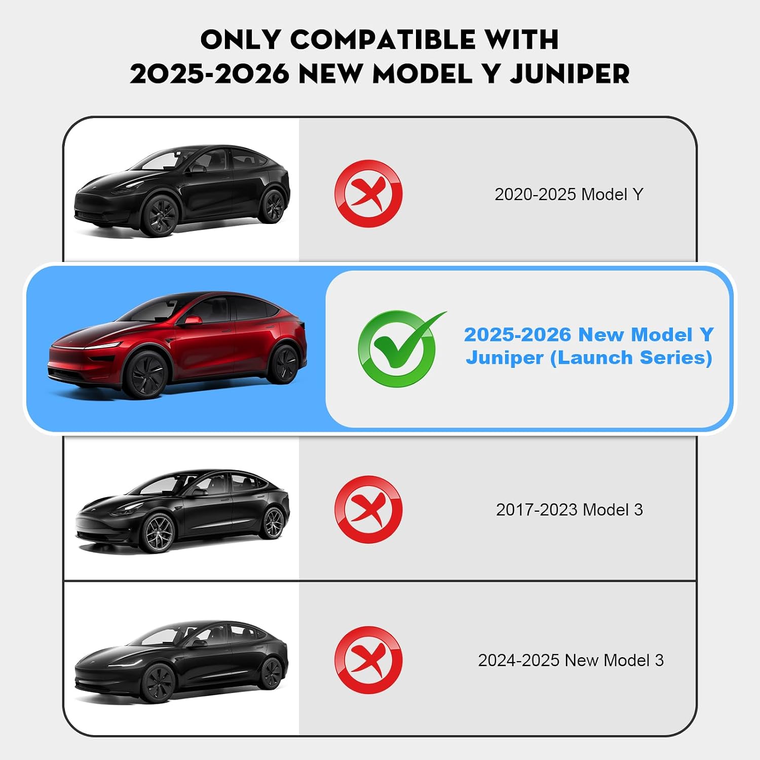 AUCT 22555 - 6PCS Floor Mat for Tesla New Model Y Juniper Durable Premium TPE Cargo Liners All Weather - Image 3