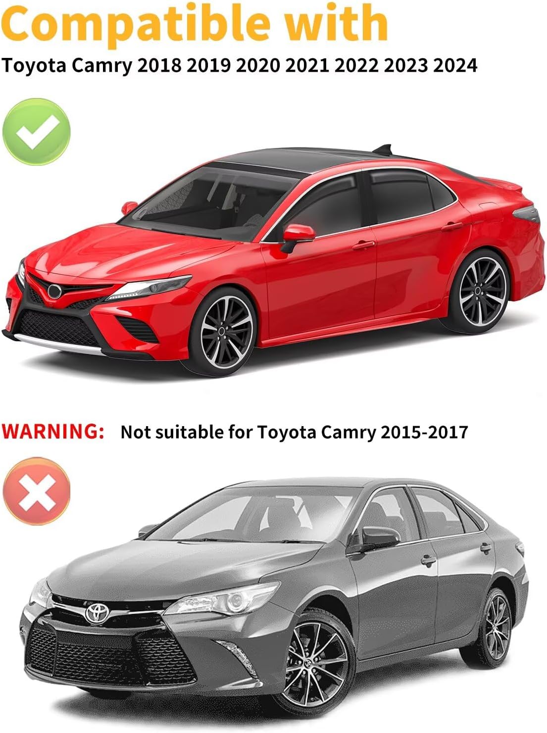 AUCT 22620 - $51 in-Channel Window Visors Rain Guards for Toyota Camry 2018-2024 - Image 4