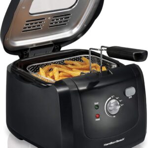 AUCT 22244 - Hamilton Beach Cool Touch Electric Deep Fryer with Basket For Home Use