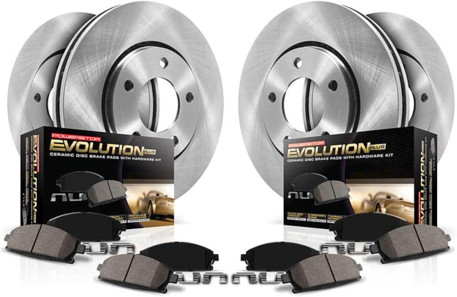 AUCT 20965 - $186 PowerStop Z17 Replacement Brake Pad & Rotor Kit Front & Rear KOE2385