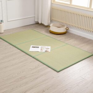 AUCT 22460 - $100 Natural Igusa Rush Grass Floor Tatami Mat,Twin, 79" x 39" x 0.5"