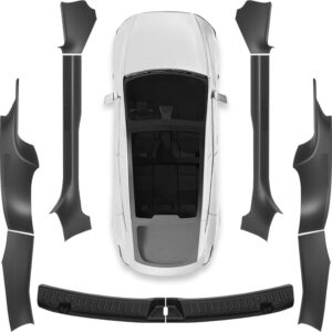 AUCT 22524 - $90 10Pcs for Tesla Model Y Juniper(2025-2026) Carbon Fiber Door Sill Protector with Bumpe