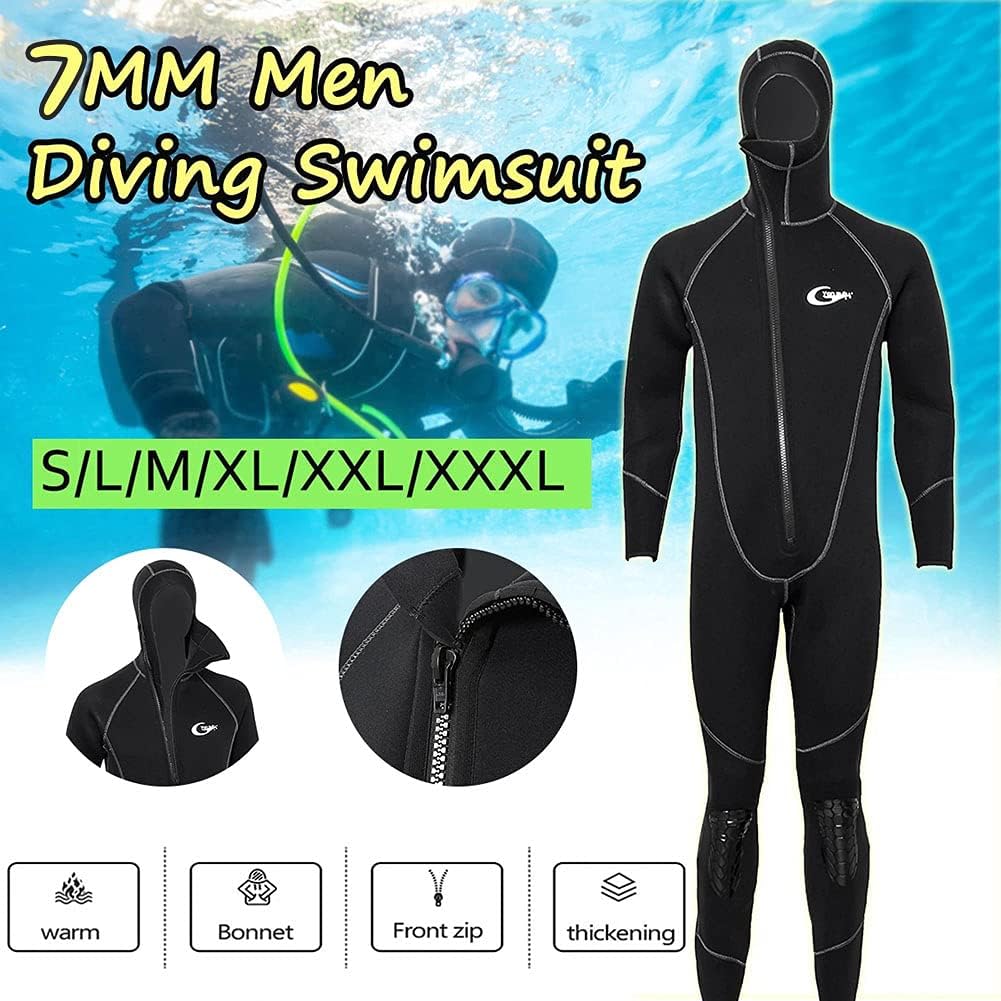 AUCT 21358 - $193 Wetsuits Men's Ultra Stretch 7Mm Neoprene Wetsuit, Winter Warm Front Zip Full Body Di - Image 3