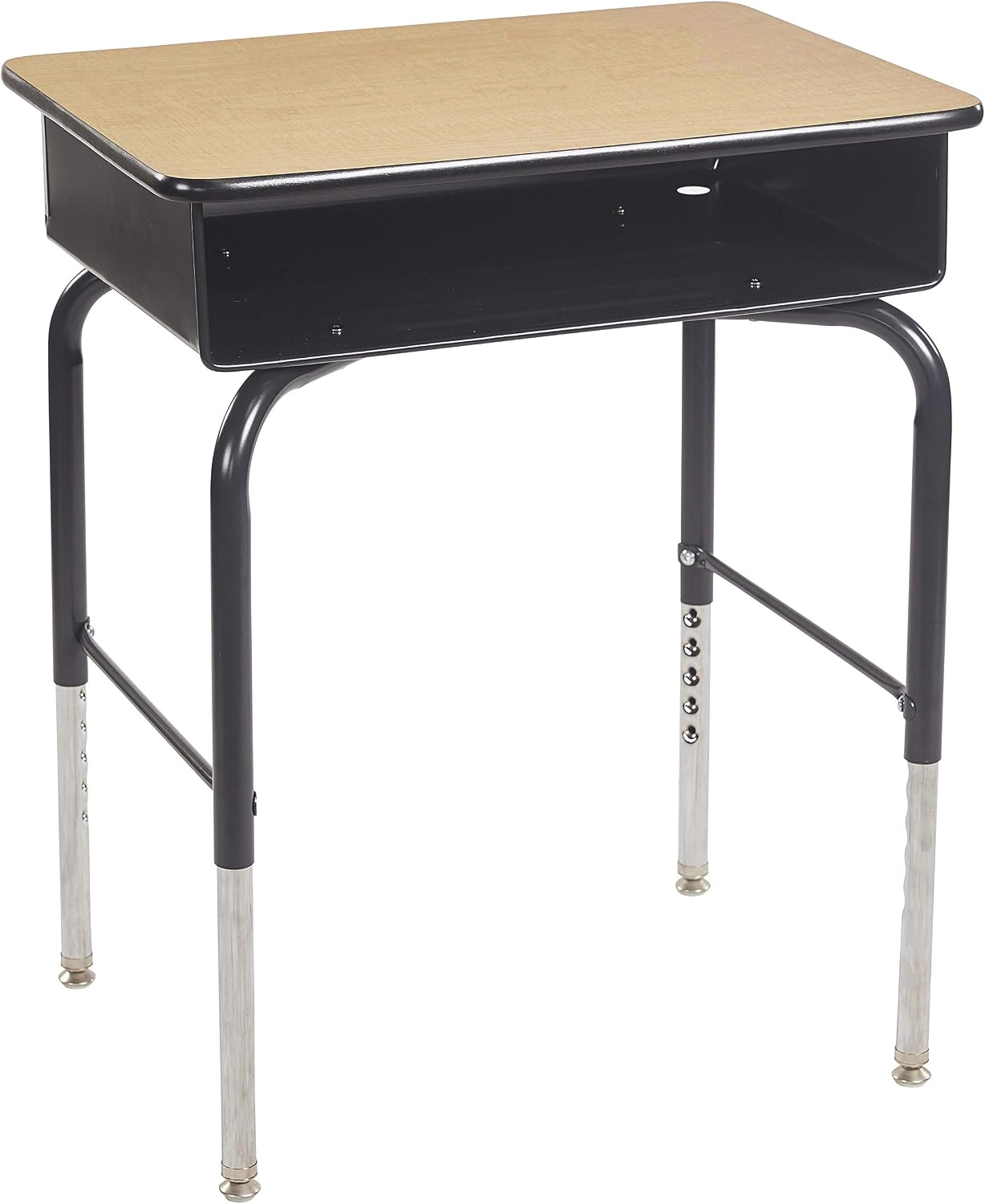 AUCT 22317 - $95 ECR4Kids Open Front Desk with Metal Storage Book Box, Adjustable, Classroom Furniture,