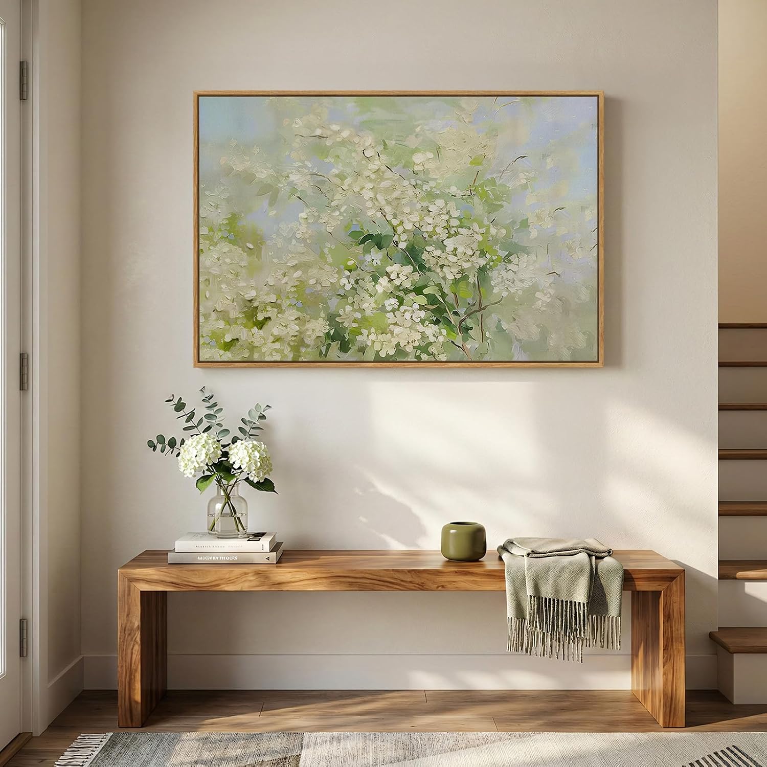 AUCT 21611 - $74 Framed Green Floral Botanical Wall Art for Living Room, 24x36 In - Image 4