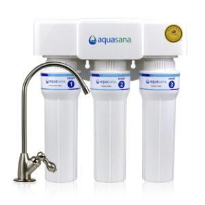 AUCT 20791 - $225 Aquasana Under Sink Water Filter | Claryum 3-Stage Max Flow | AQ-6300M-BN