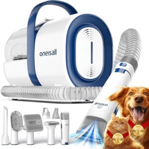 AUCT 20561 - $100 oneisall Dog Grooming Vacuum,7 in 1 Grooming kit Tools with Low Noise