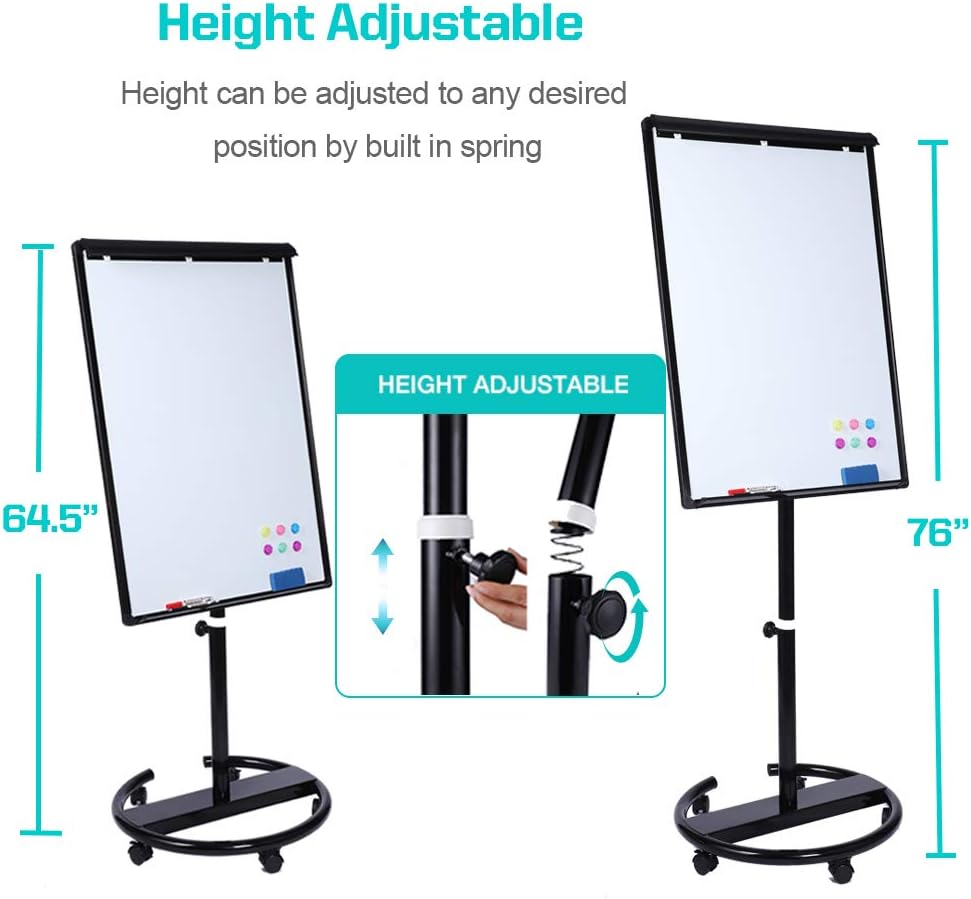 AUCT 21565m - $140 40 X 28 Inch Mobile Magnetic Whiteboard on Wheels, Rolling Dry Erase Easel - Image 2