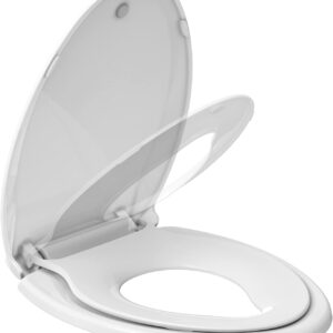 AUCT 21667 - Elongated Toilet Seat With Toddler Seat,PP Material Family Toilet Seat Cover with Adult an