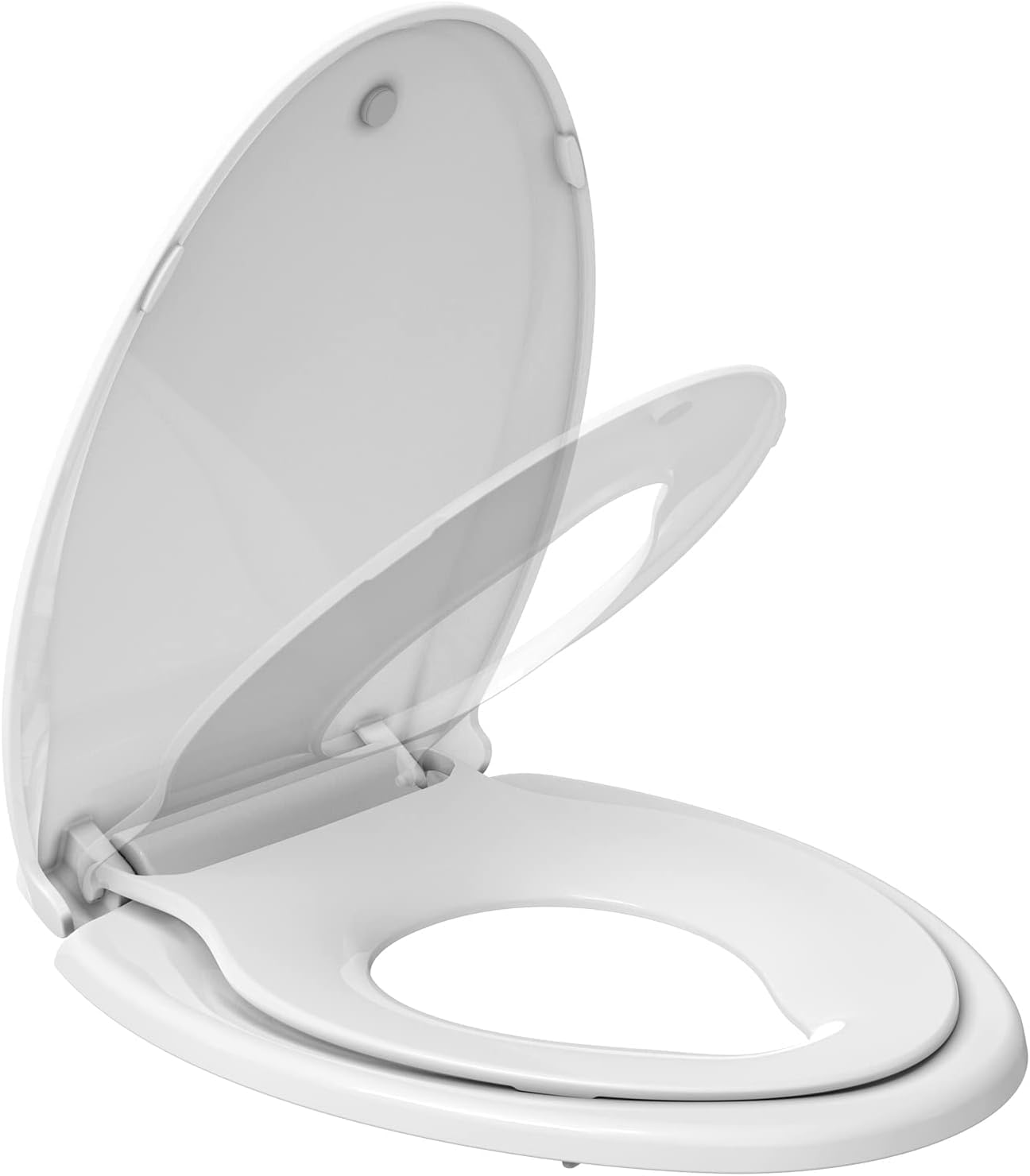 AUCT 21667 - Elongated Toilet Seat With Toddler Seat,PP Material Family Toilet Seat Cover with Adult an
