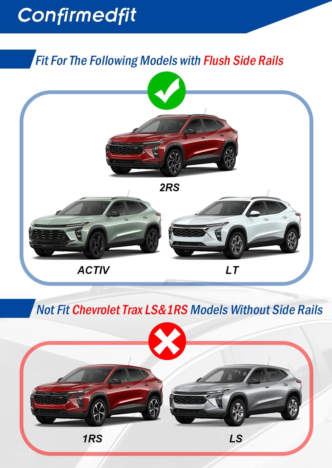 AUCT 22539 - $109 220LBS Roof Racks Fit for 2024-2026 Chevy Trax 2RS ACTIV LT - Image 3