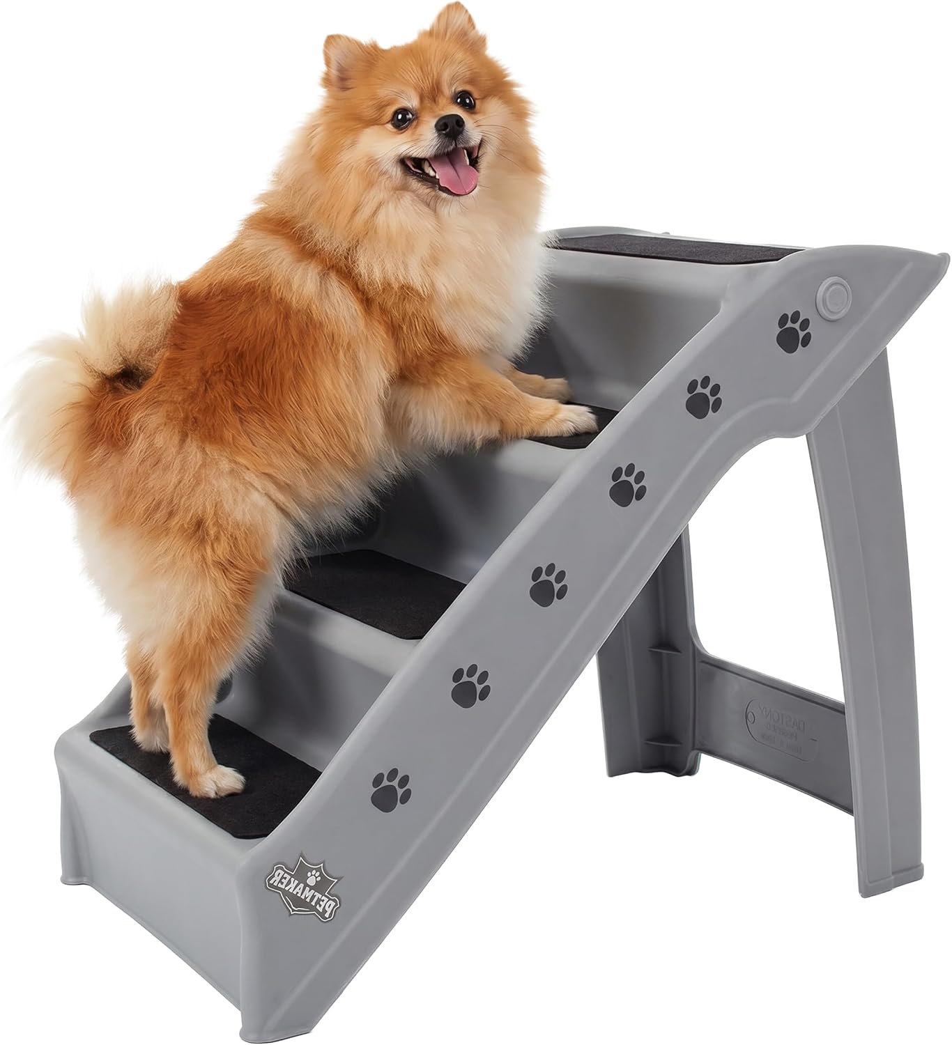 AUCT 22607 - PETMAKER Lightweight Durable Plastic Dog Stairs, Gray, 23.25" x 15" x 19"