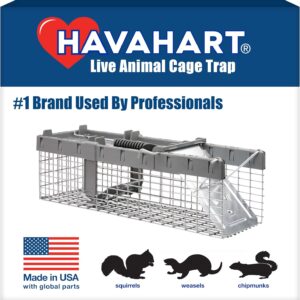 AUCT 21796 - Havahart Small 1-Door Live Animal Trap, Safety Shield, Comfort Grip Handle