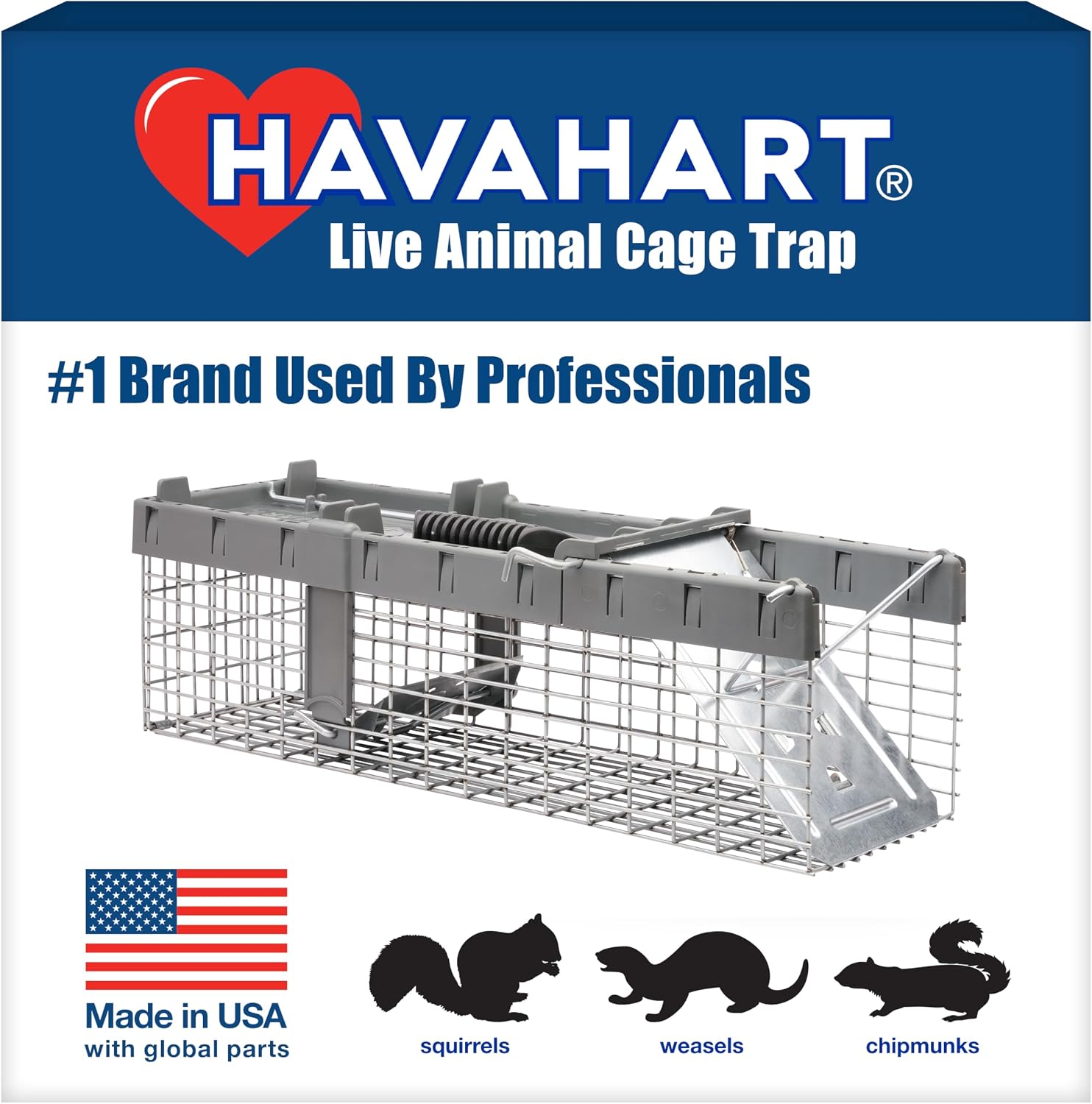 AUCT 21796 - Havahart Small 1-Door Live Animal Trap, Safety Shield, Comfort Grip Handle
