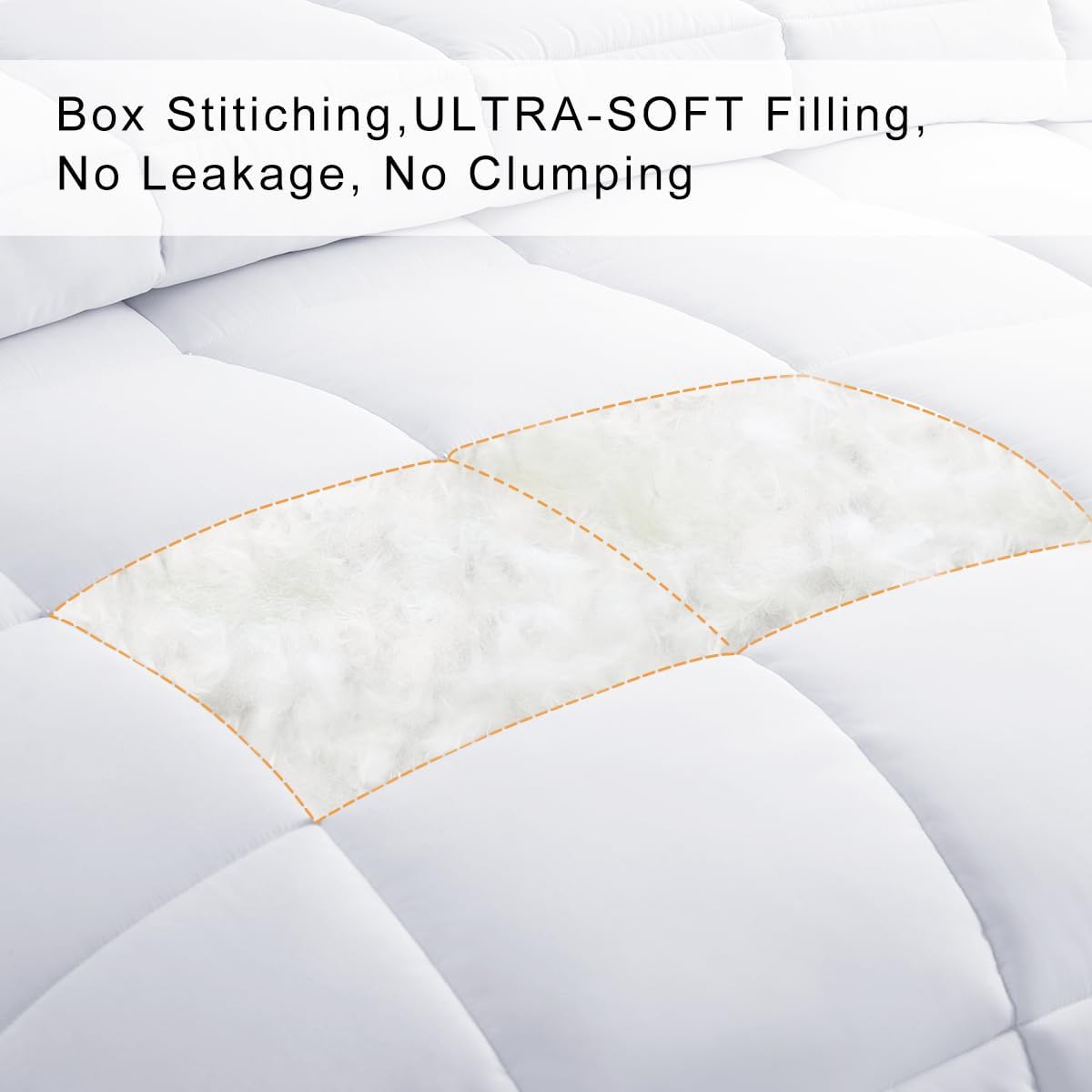 AUCT 20592 - COHOME All-Season Queen Size Cooling Comforter Duvet Insert - White - Image 3