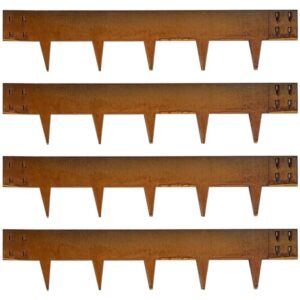 AUCT 20555 - $85 Corten Steel Landscape Edging 8 Inch H x 40 Inch L, 6-Pack 20ft