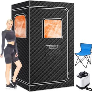 AUCT 20699 - $130 Garvee Sauna Box,Portable Sauna for Home with 4L 1500W Steamer,Explosion Zroof Zip,99
