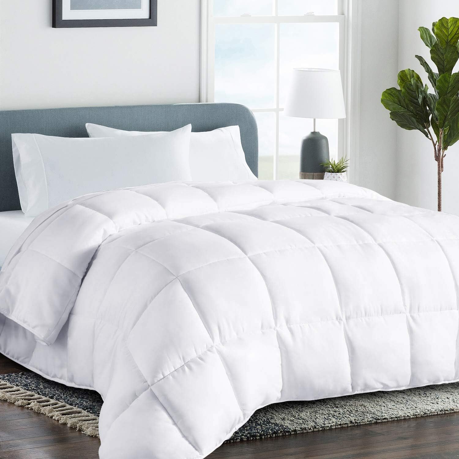 AUCT 20592 - COHOME All-Season Queen Size Cooling Comforter Duvet Insert - White