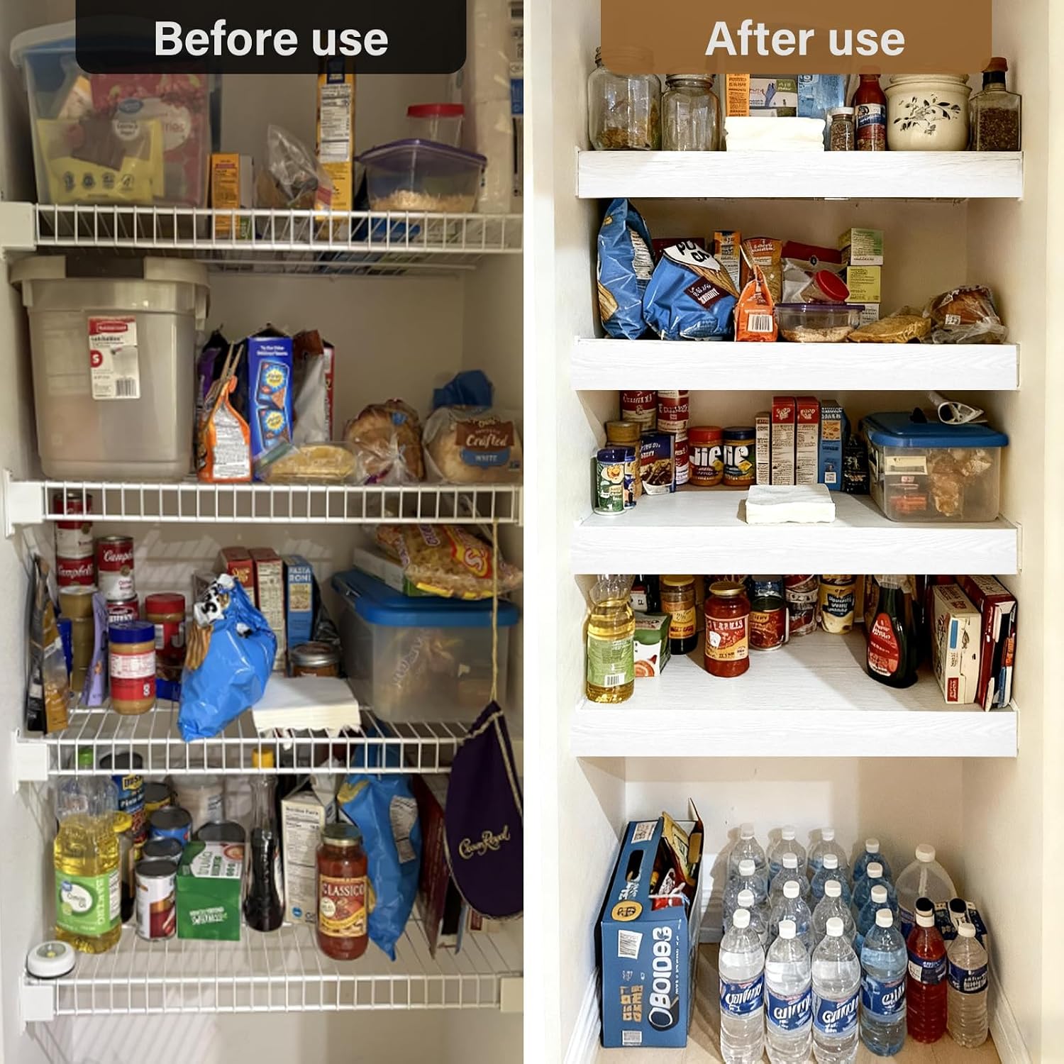 AUCT 20320 - $77 CLICLIE Wire Shelf Covers, 24" W X 12" D PVC Wire Rack Covers for Pantry - Image 4