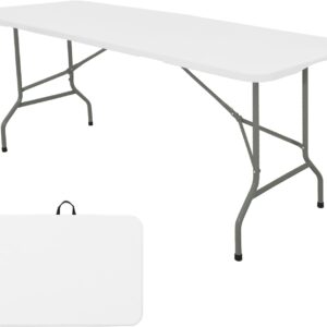 AUCT 22519 - HAISIWLKJ Folding Table 6 FT Lightweight Camping Table Portable Plastic Rectangular Outdoo