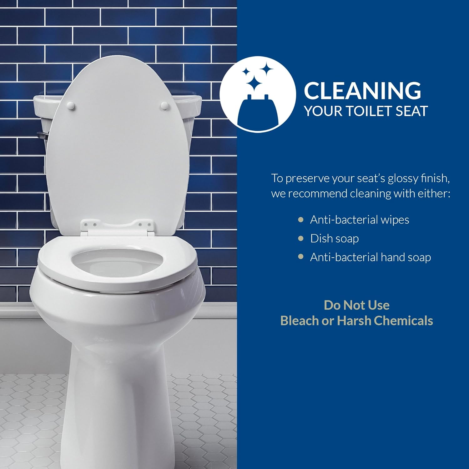 AUCT 23128 - Bemis 1500EC Durable Wood Toilet Seat with Easy Clean Hinges, Made in USA, Elongated, Ice - Image 4