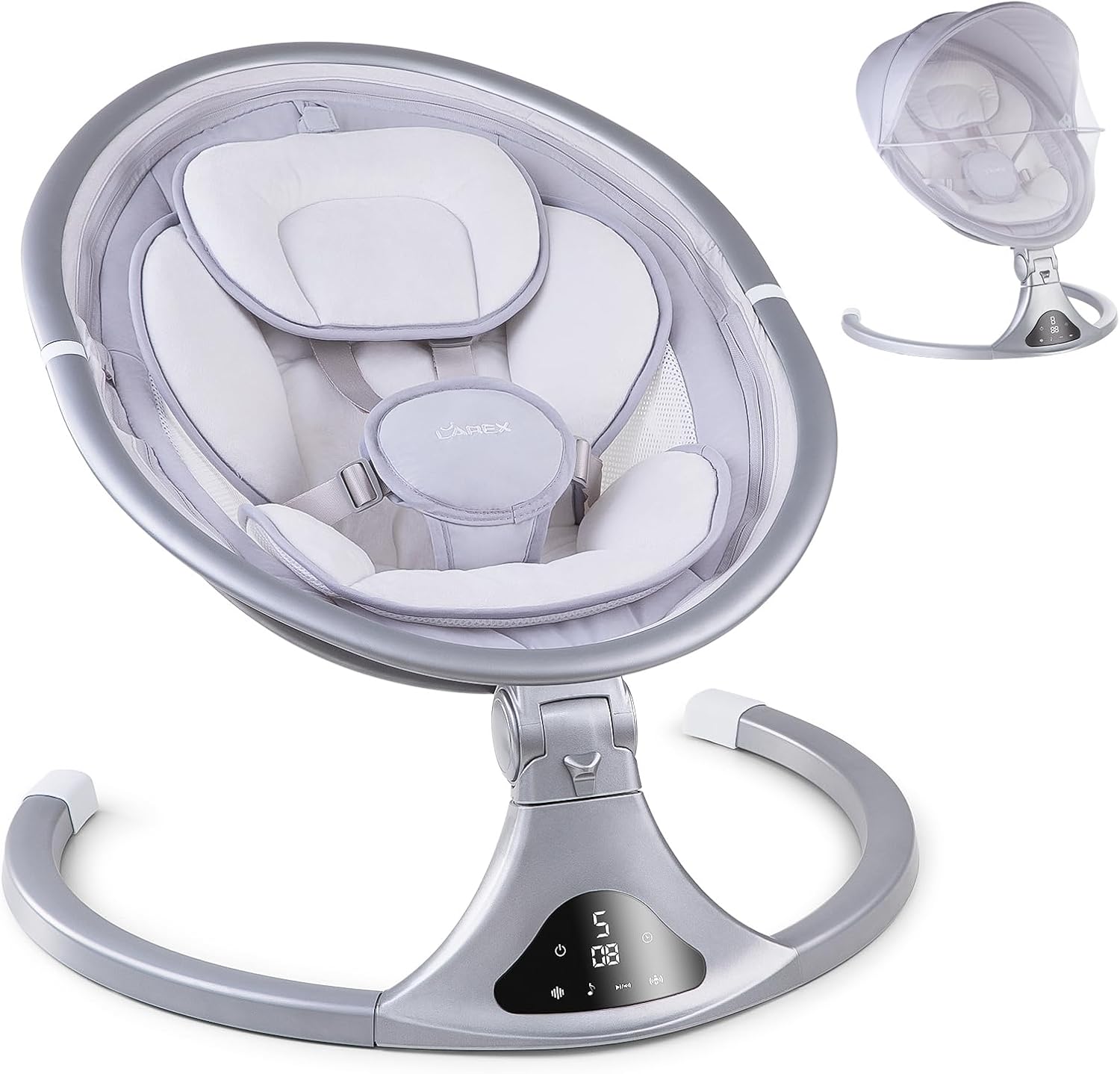 AUCT 20905 - $122 LAREX Baby Swing for Infants to Toddlers with Remote Control, Bluetooth
