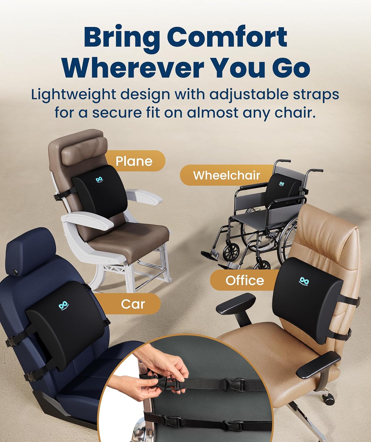 AUCT 20547 - Everlasting Comfort The Original Lumbar Support Pillow for Office Chair - Improves Posture - Image 4