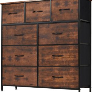 AUCT 22523 - $59 DUMOS 9 Drawer Dresser for Bedroom, Storage Organizer Chest of Drawers