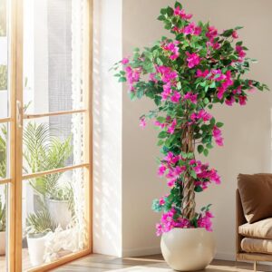 AUCT 20973 - $100 5FT Bougainvillea Artificial Tree for Outdoors or Indoors