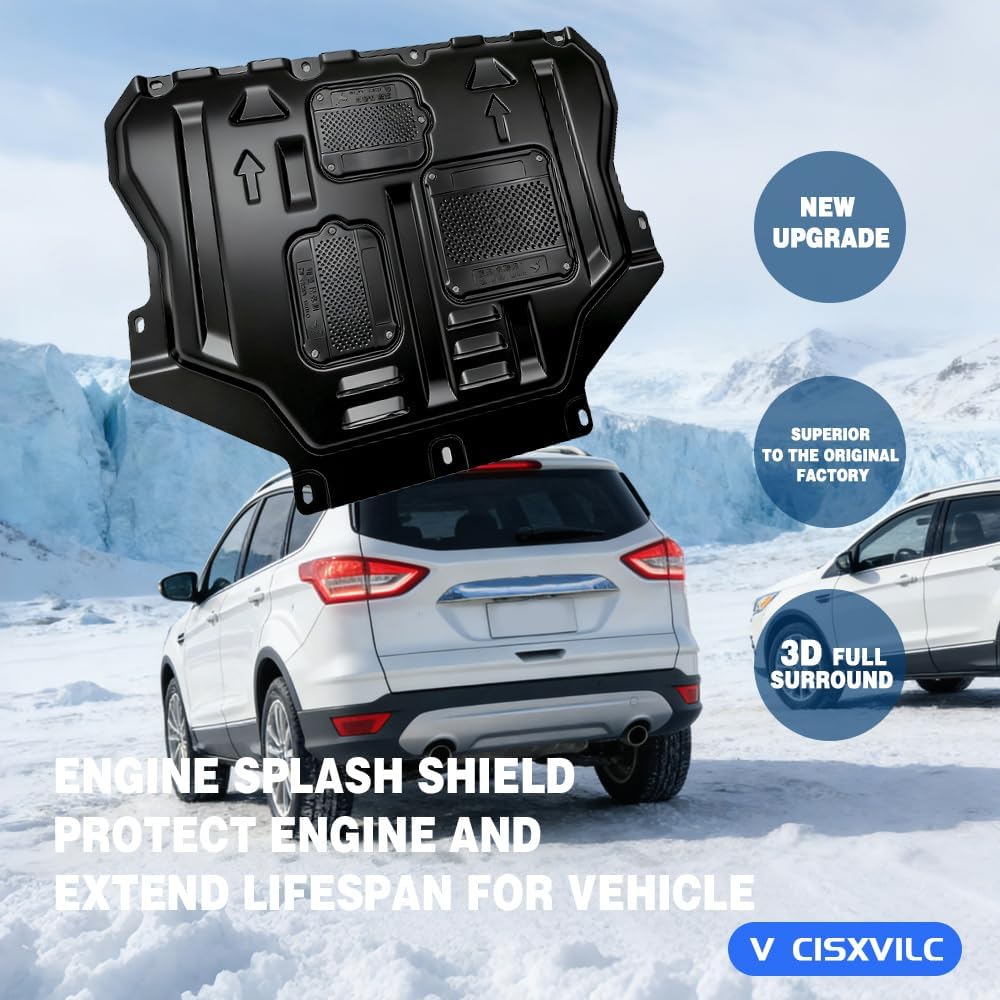 AUCT 22586 - $69 Mud Flaps Engine Guards for Ford Escape 2013 2014 2015 2016 2017 2018 2019 Front Engin - Image 3