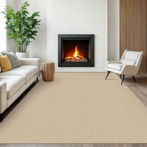 AUCT 20274 - $110 EARTHALL Washable Area Rug, Non Slip, 6x9 Ft, Golden Beige/White