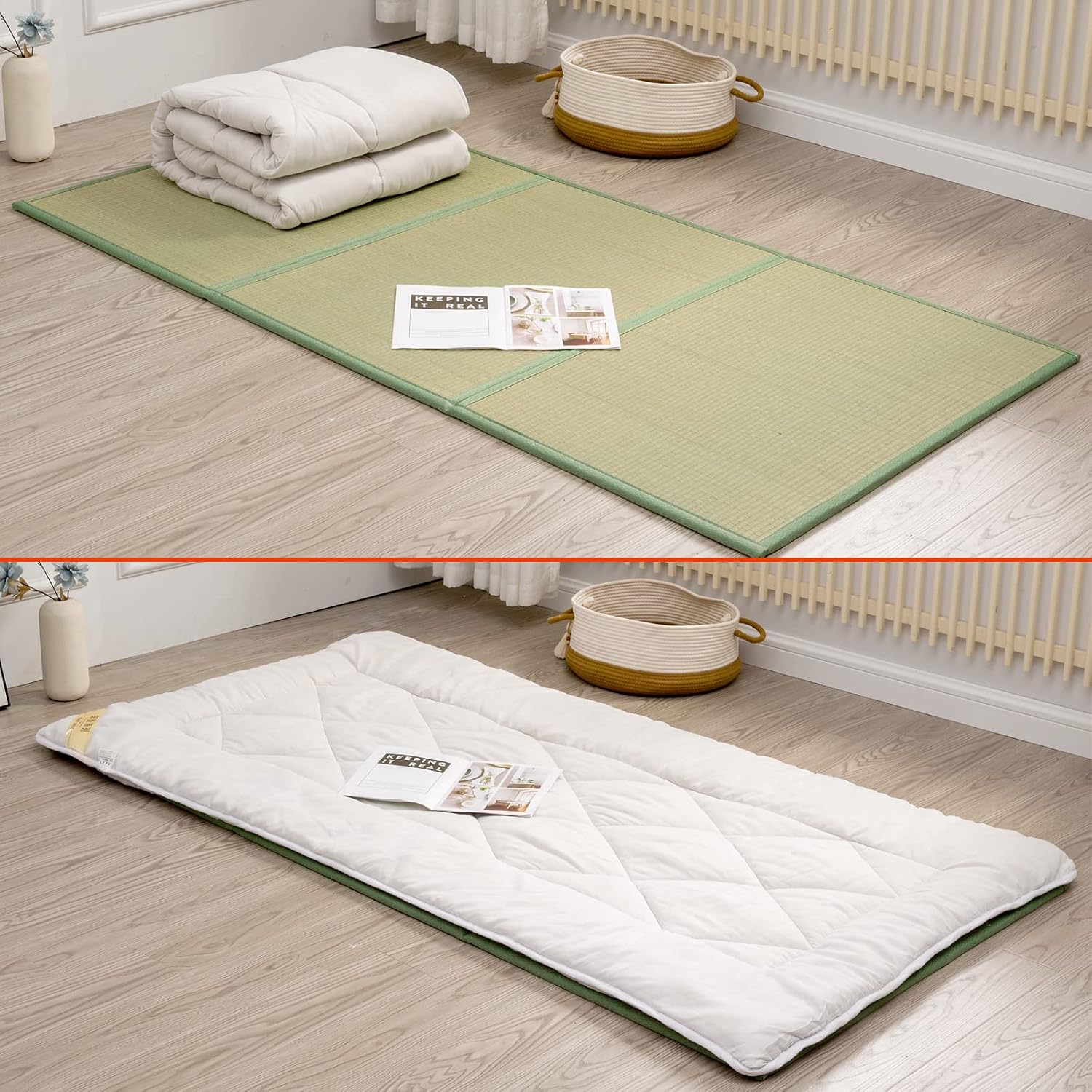 AUCT 22460 - $100 Natural Igusa Rush Grass Floor Tatami Mat,Twin, 79" x 39" x 0.5" - Image 3