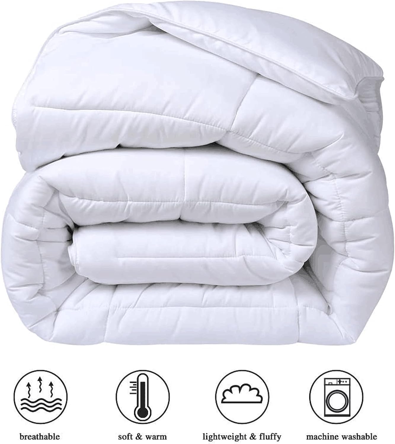 AUCT 20592 - COHOME All-Season Queen Size Cooling Comforter Duvet Insert - White - Image 2