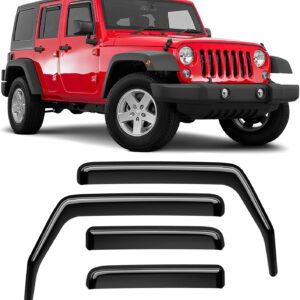 AUCT 22438 - $54 in-Channel Rain Guards Fit for Jeep Wrangler JK 4-Door 2007-2017