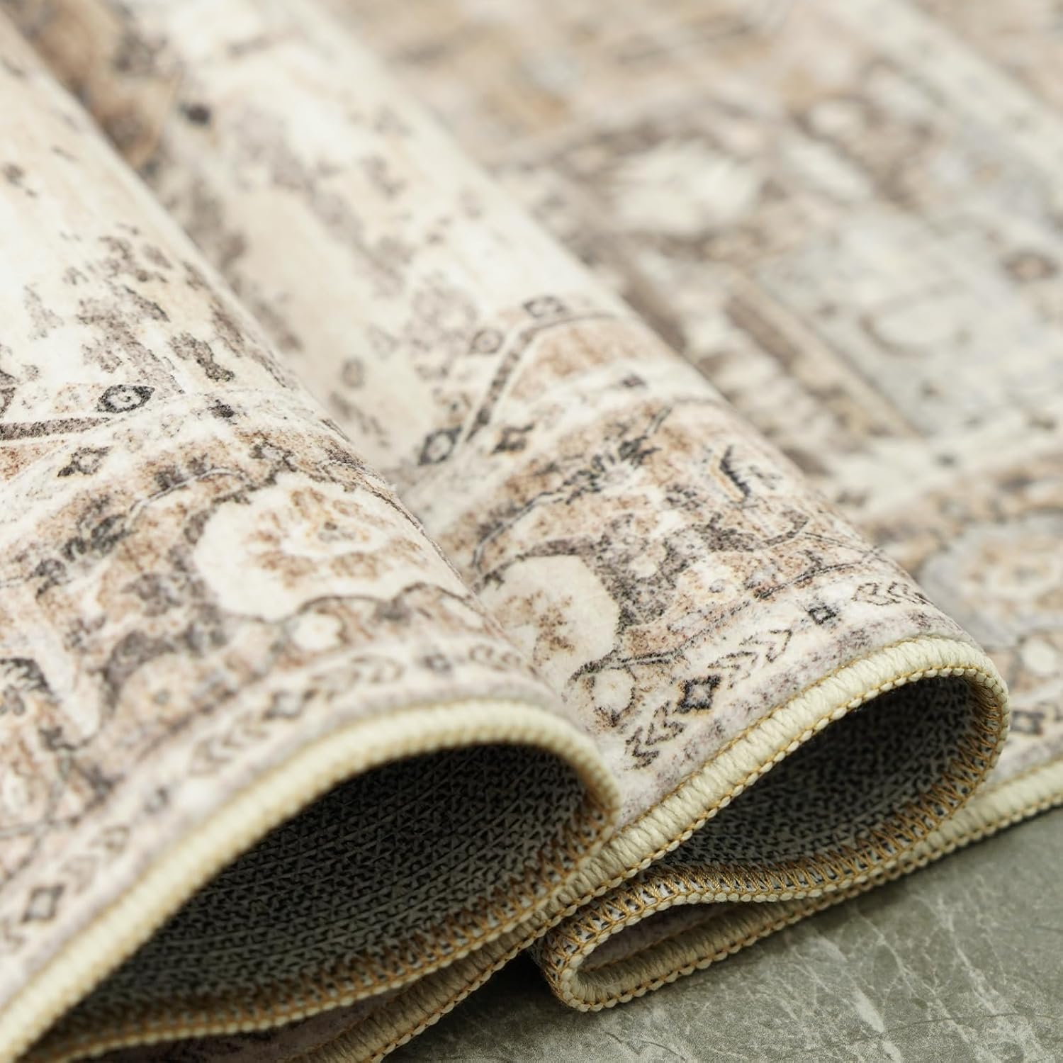 AUCT 21015 - $170 RUUGME Living Room 10x14 Area Rugs - Washable Lightweight Area Rug Stain Resistant Ca - Image 4