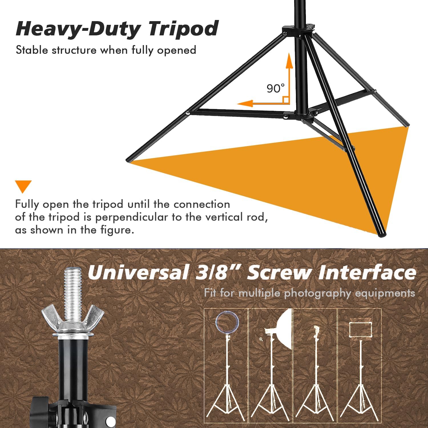 AUCT 22564 - Backdrop Stand, Photo Video Studio 8.5 x10ft Adjustable Support Portable Stand Heavy Duty - Image 4