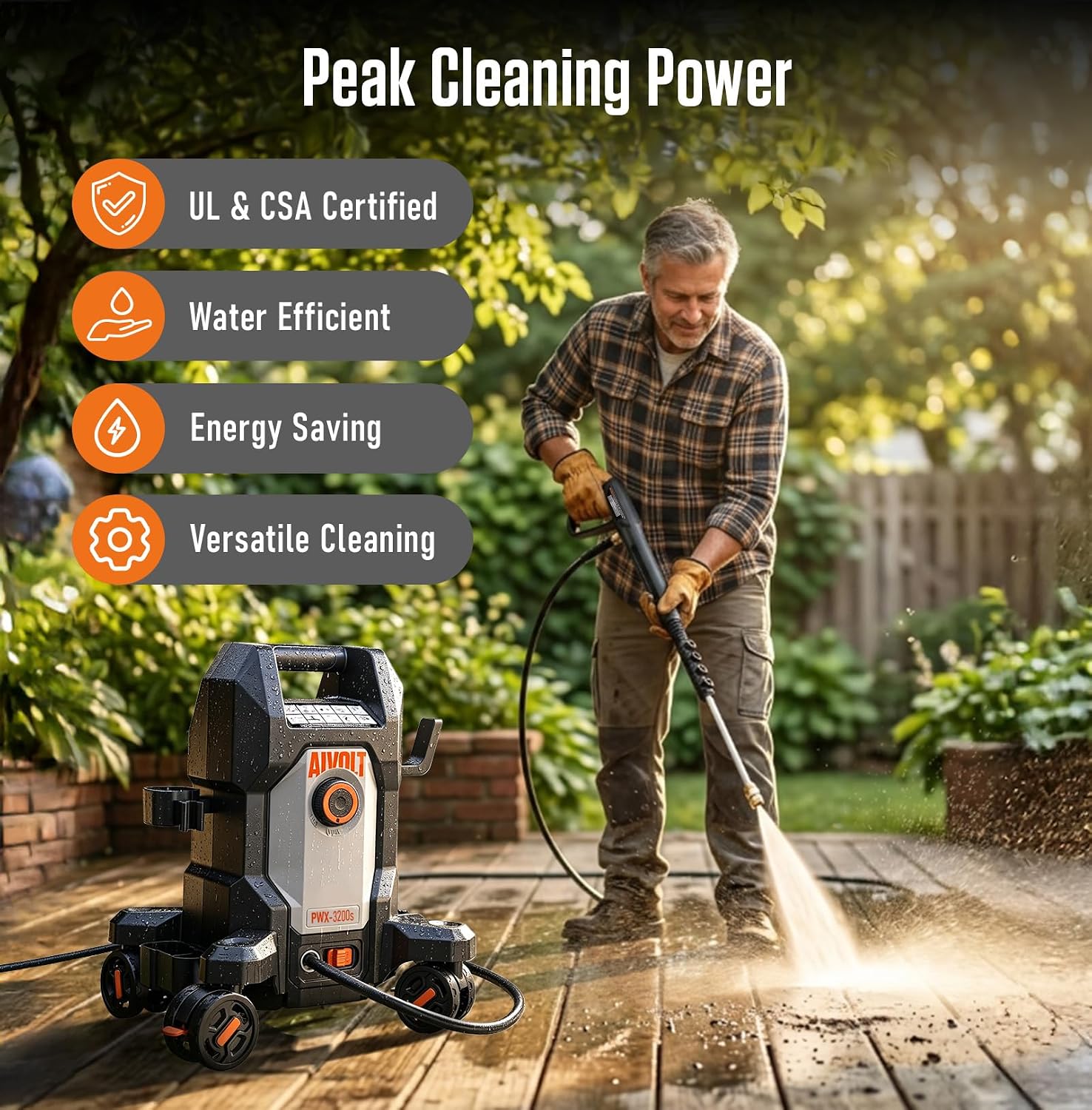 AUCT 21014 - $190 AIVOLT Electric Pressure Washer, Power Washer for Cars Driveways & Patios - Image 2