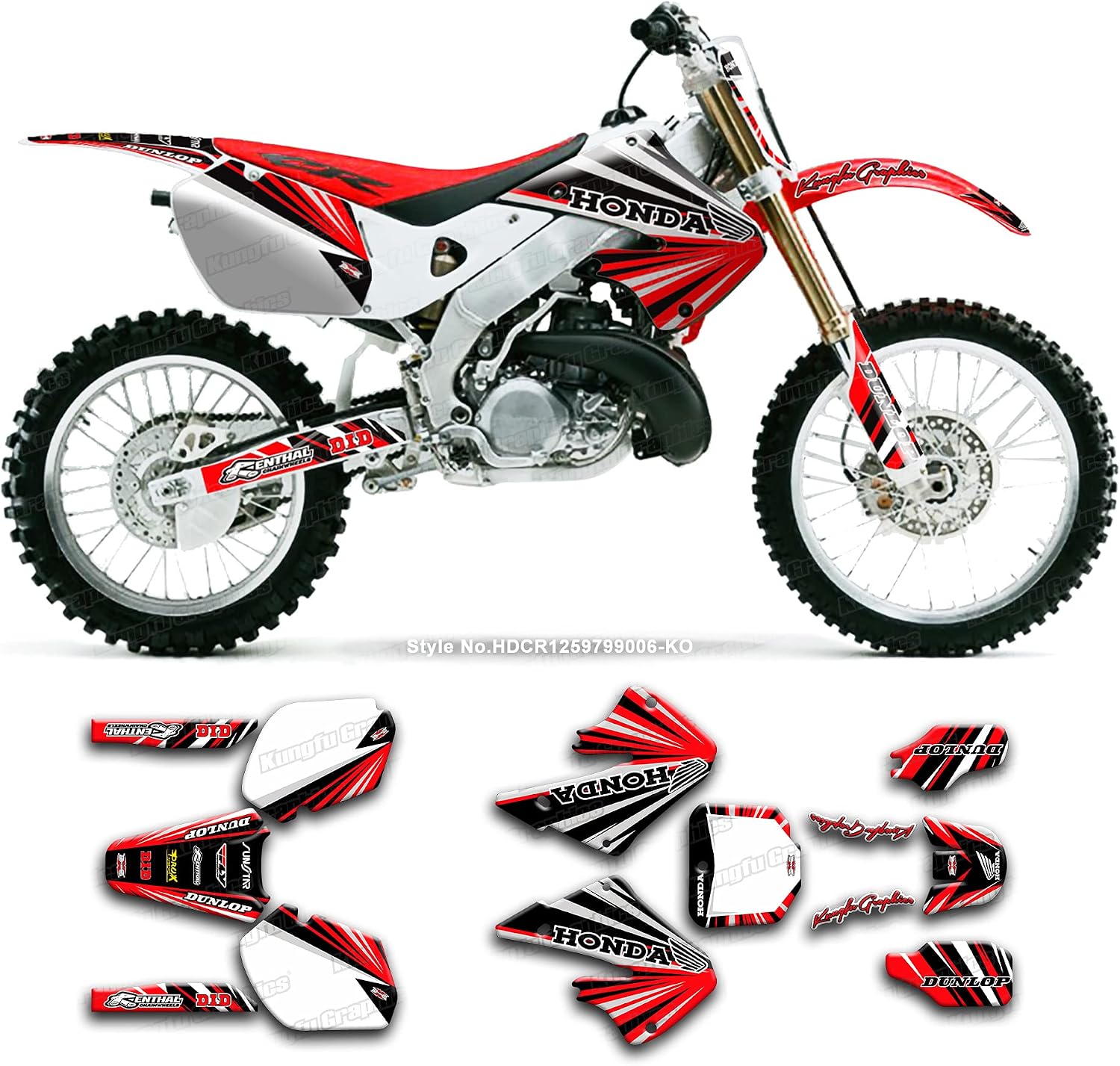 AUCT 20778 - $130 Decal Kit for 1997 1998 1999 CR125 CR 125 CR250 CR 250, HDCR1259799006-KO