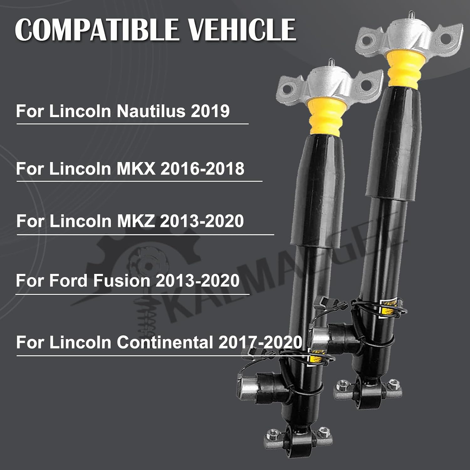 AUCT 20572 - $199 2PCS Rear Shock Struts Compatible with Lincoln MKZ 2013-2020, MKX 2016-2018 - Image 2