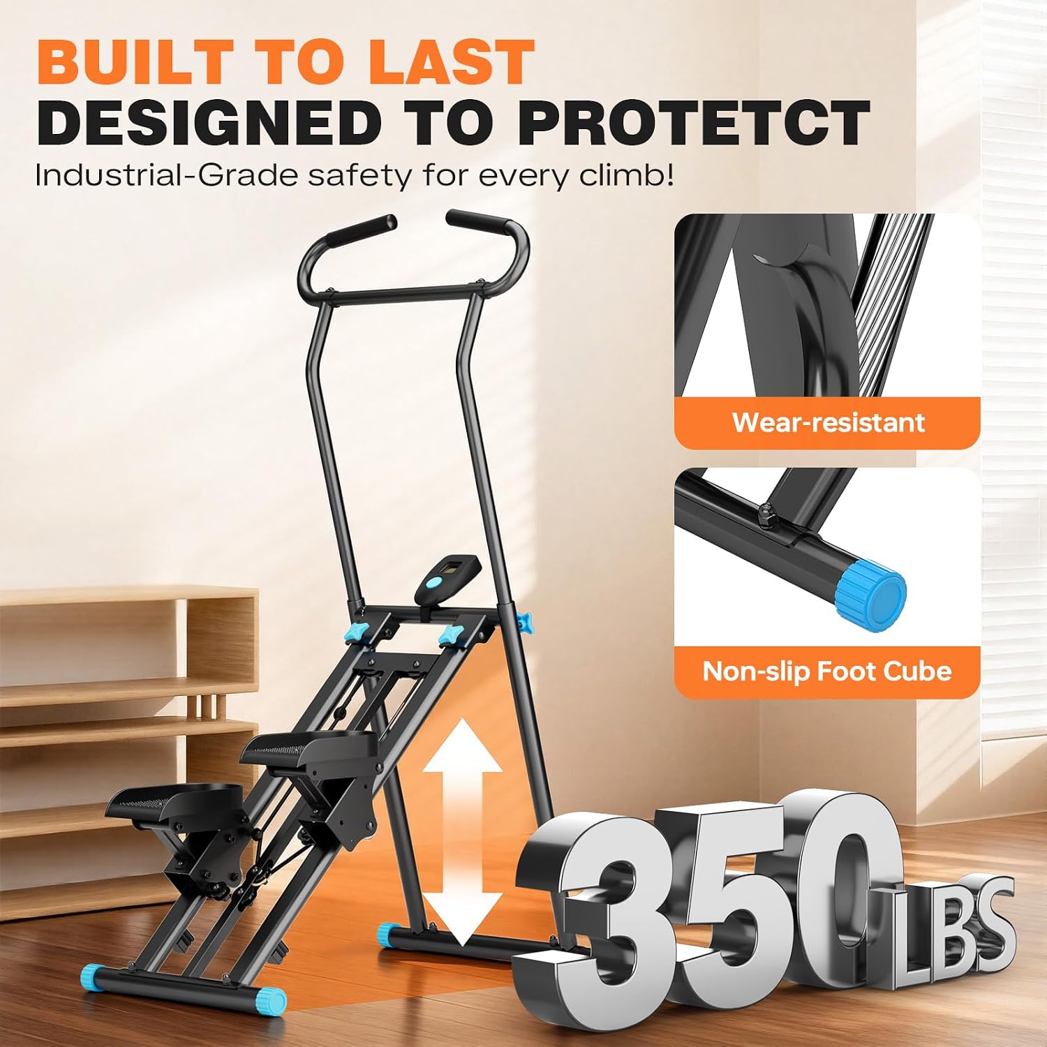 AUCT 22485 - $82 Stair Stepper for Home Gym, 2025 Upgrade Stair Climber with 3-Level Height Adjustment, - Image 3
