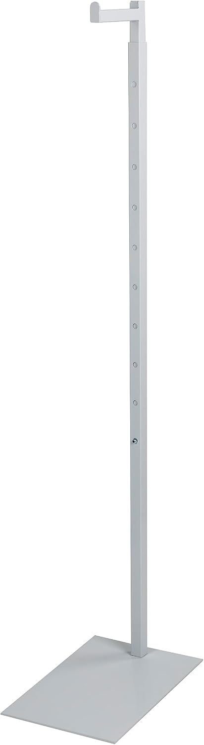 AUCT 22631 - SSWBasics Adjustable White Costumer Stand - Single Arm Clothes Rack