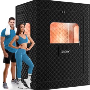 AUCT 22540 - $162 X-Vcak 2 Person Sauna, Extra Large Sauna, Portable Steam Sauna Tent with 2 Steamers,