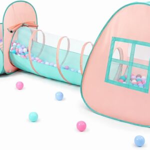 AUCT 20772 - 3 in 1 Pop Up Kids Play Tent with Ball Pit Indoor/Outdoor Playhouse