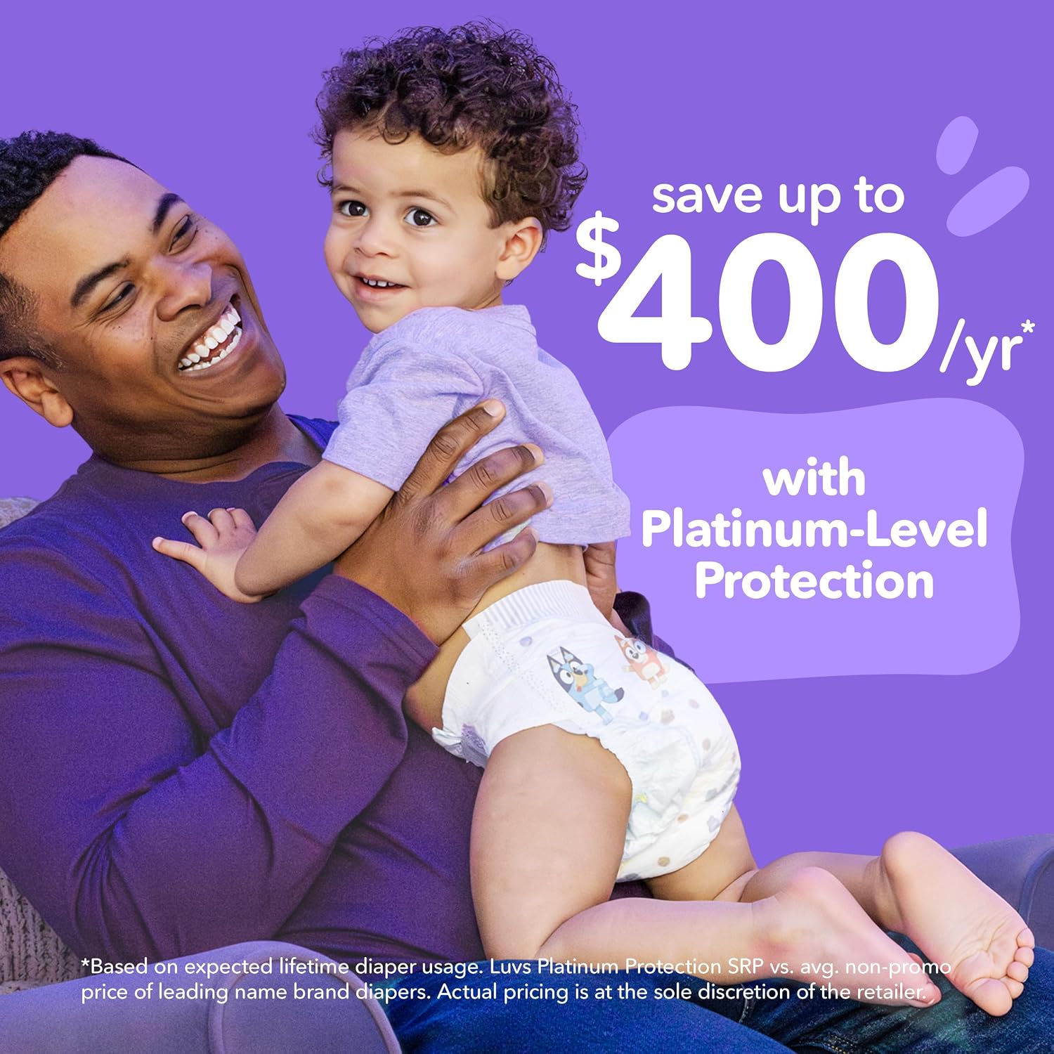 AUCT 22290 - $51 Luvs Size 2 Baby Diapers, Platinum Protection Bluey Diapers for Day & Night,Size 2 (12 - Image 3