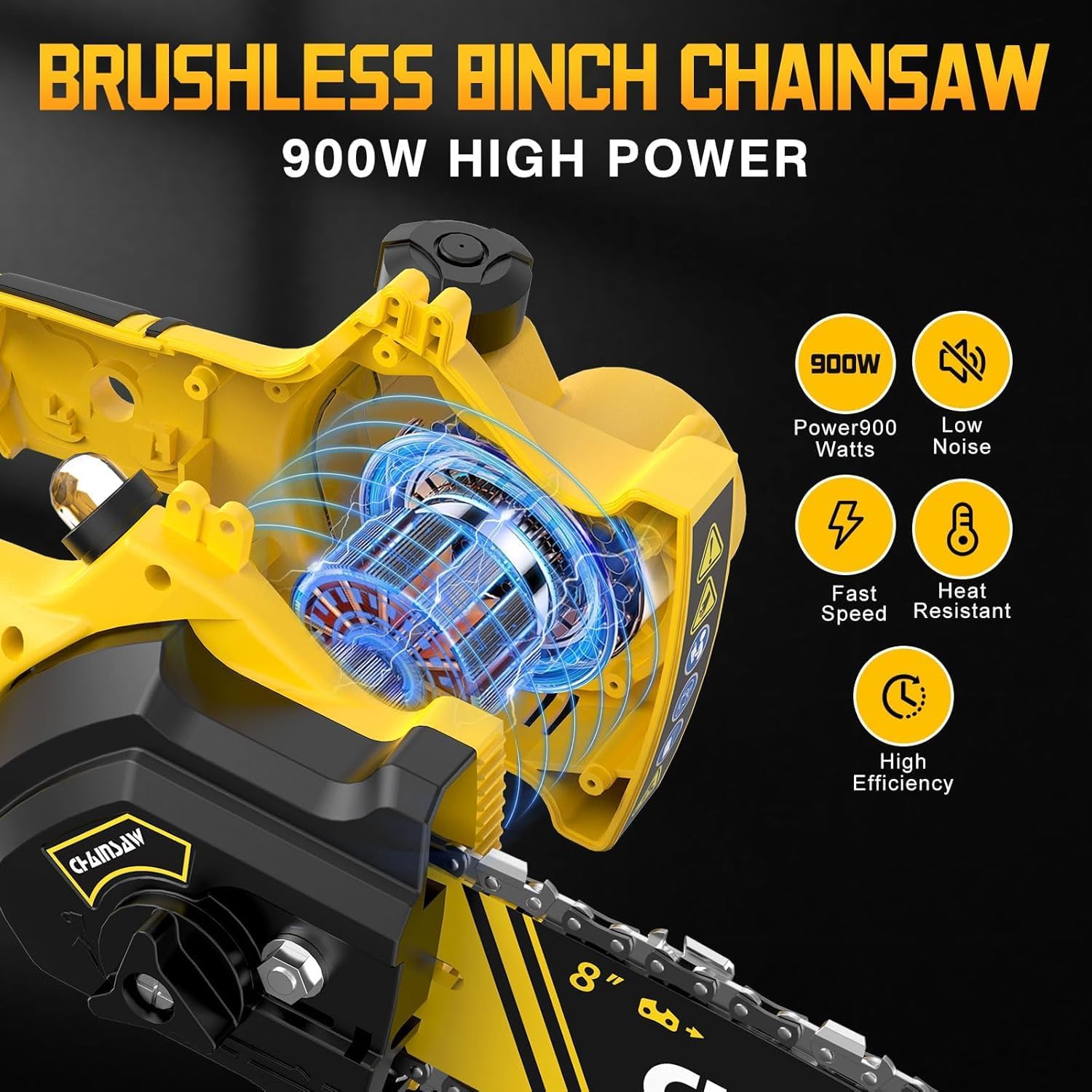 AUCT 22022 - $110 2-in-1 Cordless Pole Saw, 8 Inch Brushless Pole Chainsaws Compatibility with Dewalt 2 - Image 2