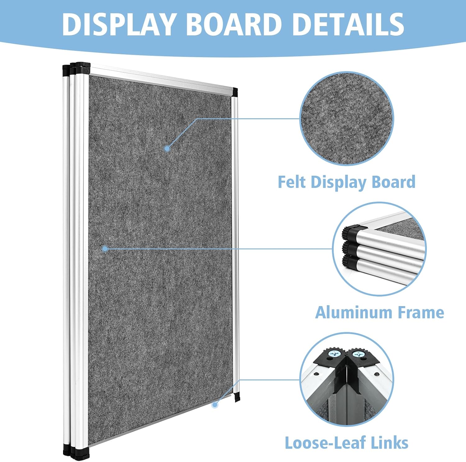 AUCT 22557 - $142 Nisorpa 3+1 Panel Trade Show Presentation Board 70.8 x 35.4 in Desktop Tri Fold Displ - Image 4