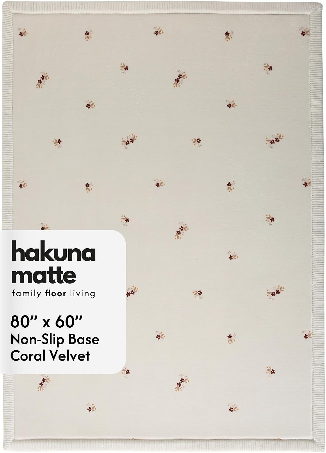 AUCT 22316 - $100 Hakuna Matte CloudSoft Baby Play Mat for Floor 60" x 80" Flowers