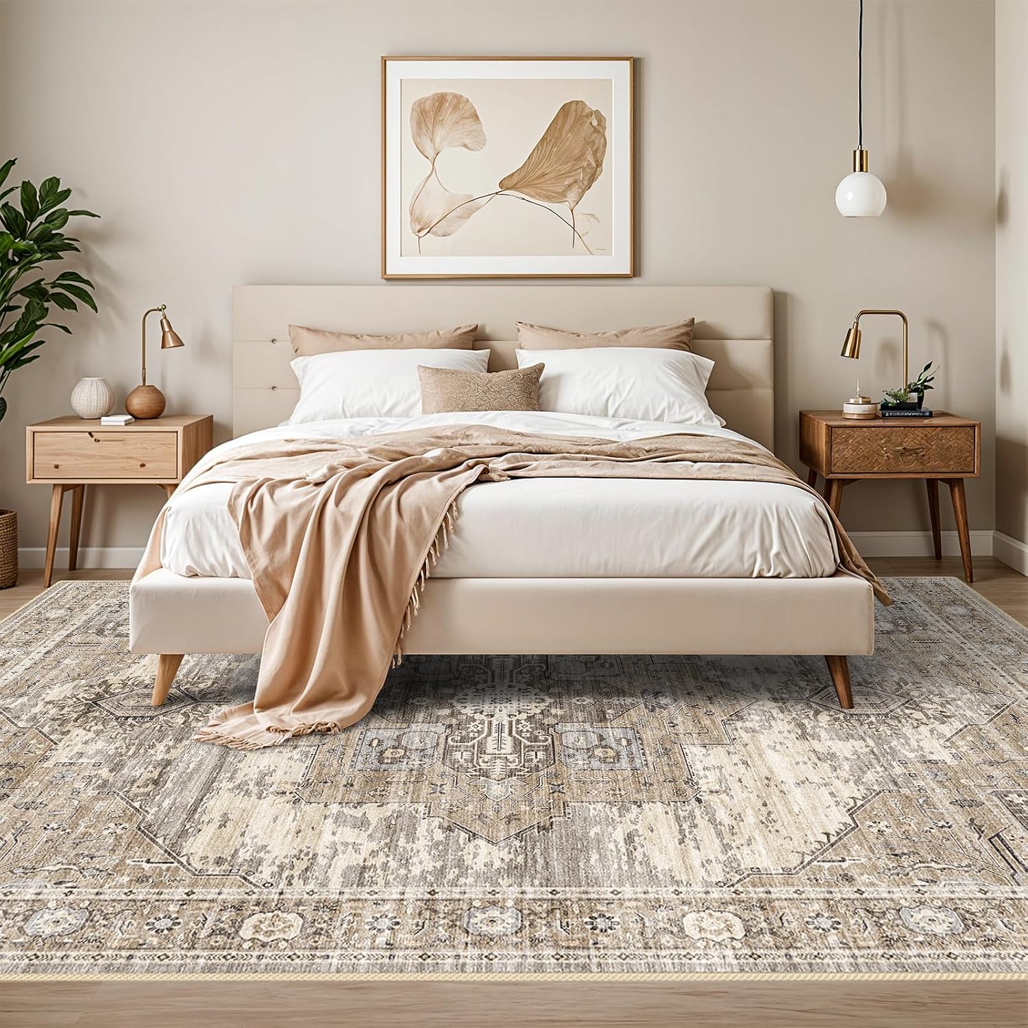 AUCT 21015 - $170 RUUGME Living Room 10x14 Area Rugs - Washable Lightweight Area Rug Stain Resistant Ca - Image 2