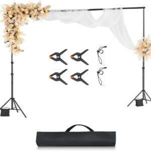 AUCT 22659 - VEVOR Backdrop Stand, 10 x 10 ft Adjustable Photo Backdrop Stand Kit, Portable Background