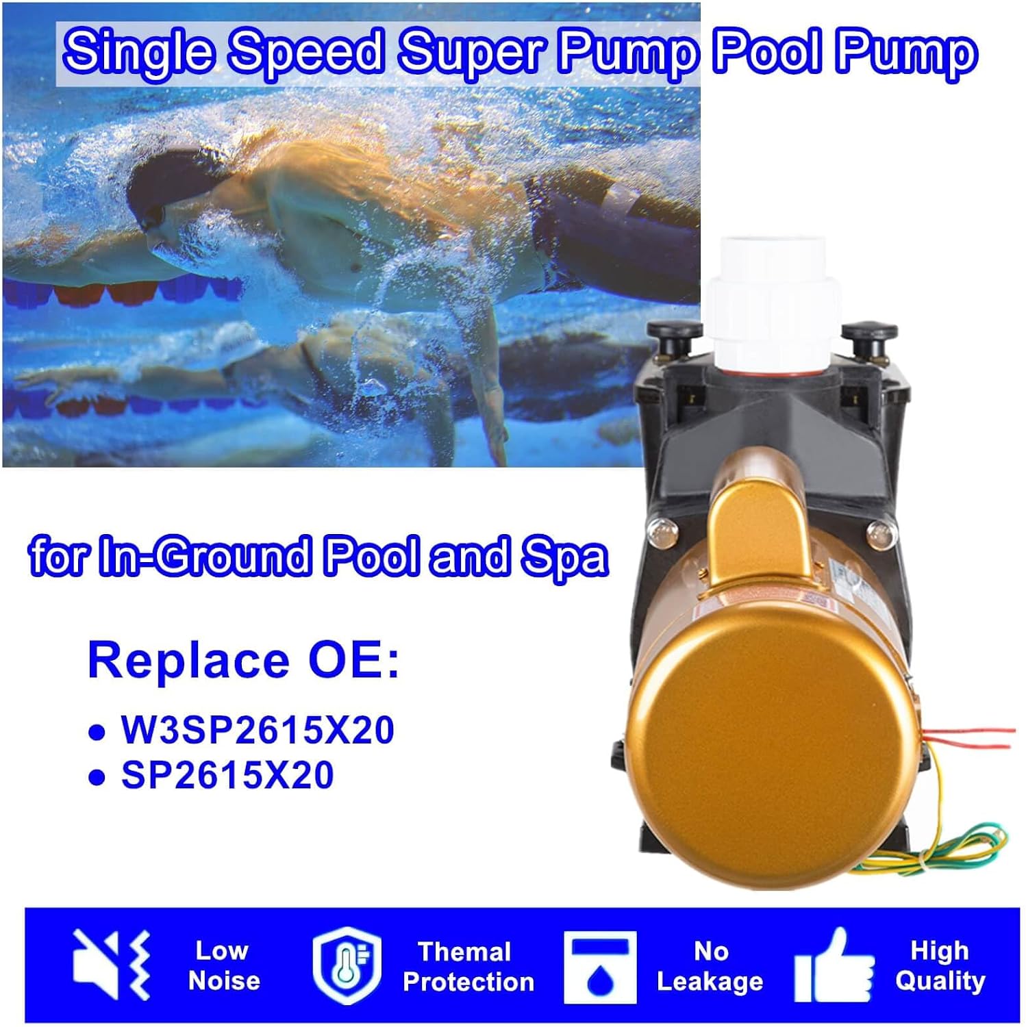 AUCT 22500 - $494 Pool Pump for Hayward W3SP2615X20 SP2615X20 2 HP 115/230V Single Speed Super Pump Poo - Image 4